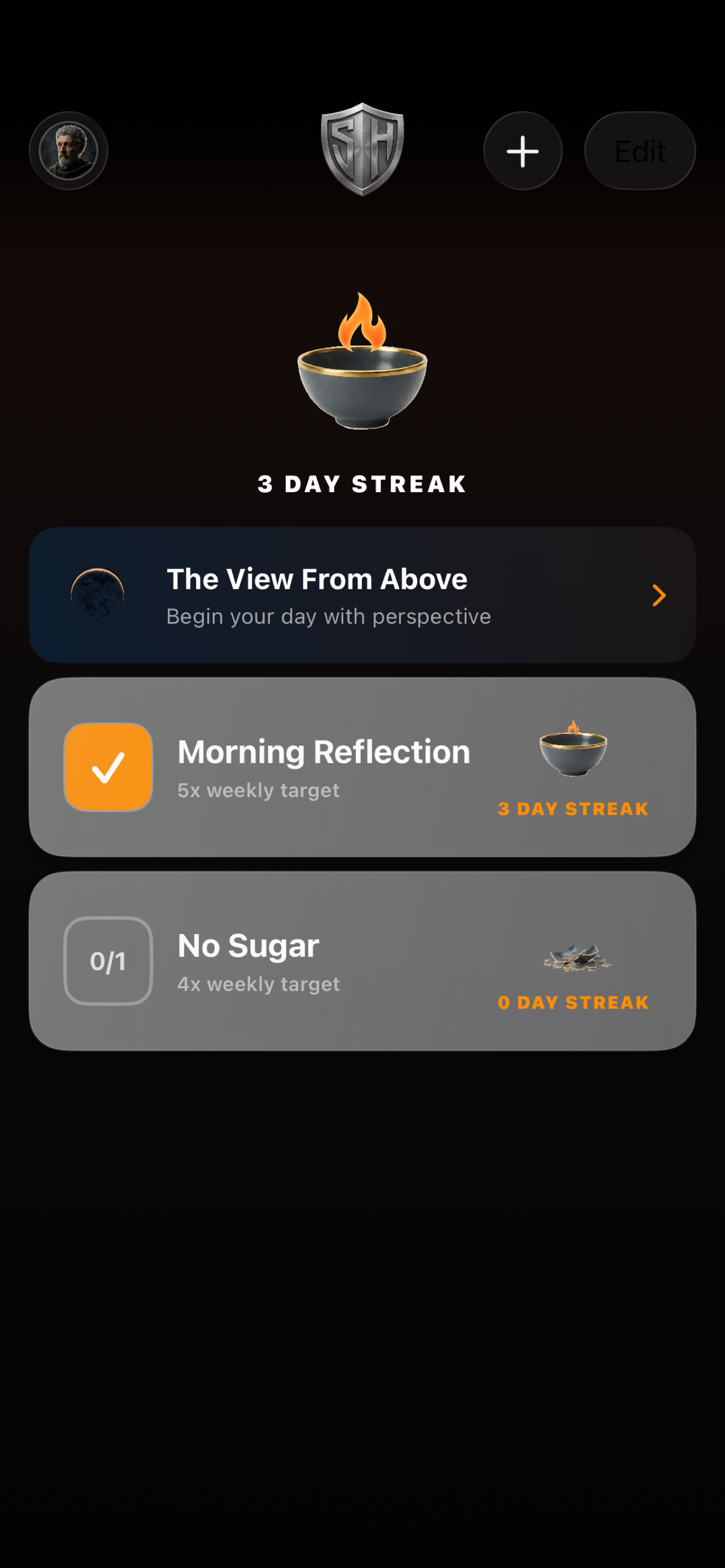 Beginner dashboard view